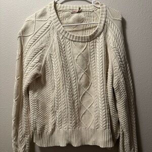 Cable Knit Cream Sweater